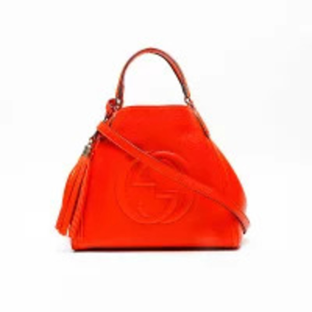 Gucci Soho Tassel Leather Handbag Orange - Picture 2 of 13